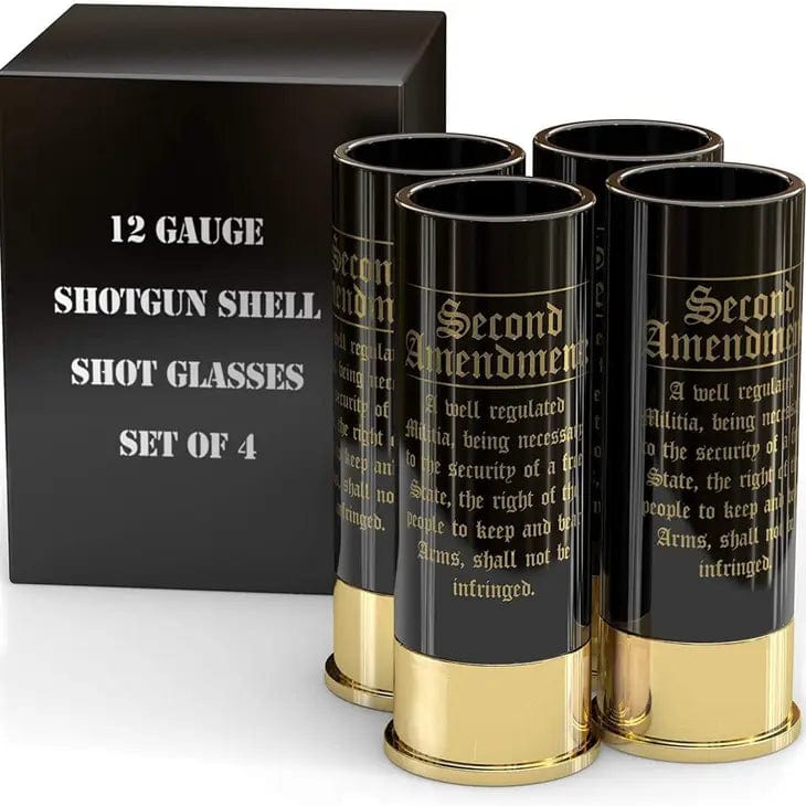 Old Southern Brass Drinkware Old Southern Brass - 12 Gauge Shot Glasses Set of 4 - 2nd Amendment