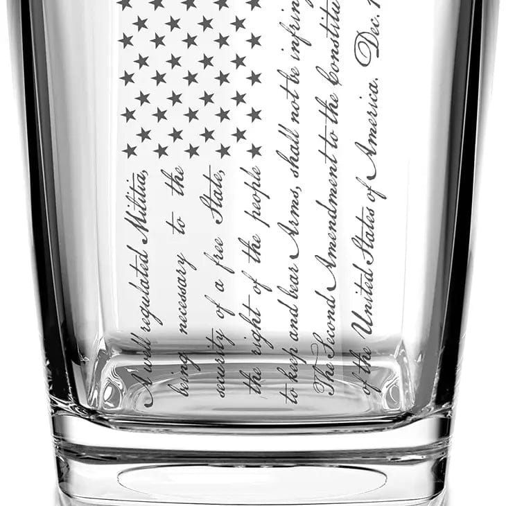 Old Southern Brass Drinkware Patriotic Amendment Decanter Whiskey Glass Gift Set - 5 Piece Set - Premium Gift Box - USA Made Glasses