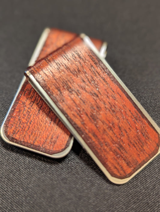 Resolute Star Money Clip Red Mahogany Wood Money Clip - Red Mahogany