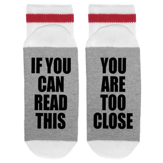 Sock Dirty to Me Novelty Socks Matte Black If You Can Read This You Are Too Close - Socks