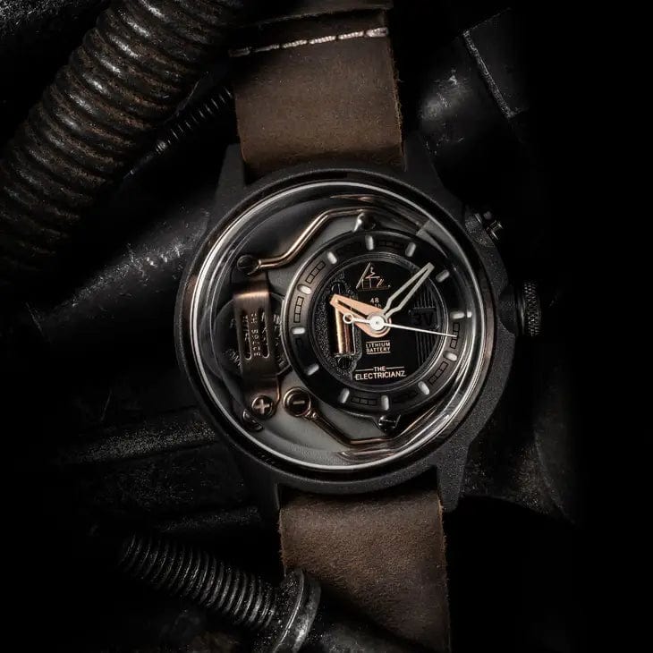 The Electricianz Watches Brown NATO Strap / 42mm The MokaZ | Swiss Design Watch