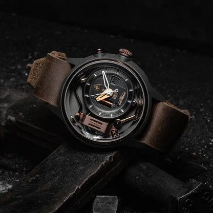 The Electricianz Watches Brown NATO Strap / 42mm The MokaZ | Swiss Design Watch