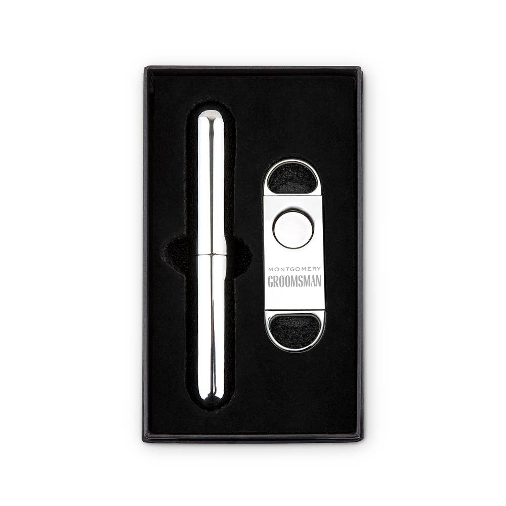 Weddingstar Inc. Kit Groomsman - Silver Cutter & Travel Set