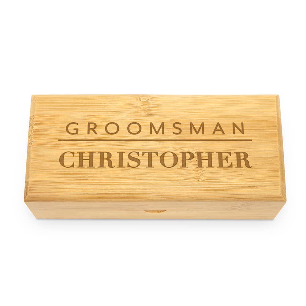 Weddingstar Inc. Sunglasses Weddingstar Inc. - Bamboo Wood Sunglasses Case - Groomsman